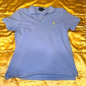 POLO RALPH LAUREN Men’s Baby Blue Large Collared T-Shirt‼️